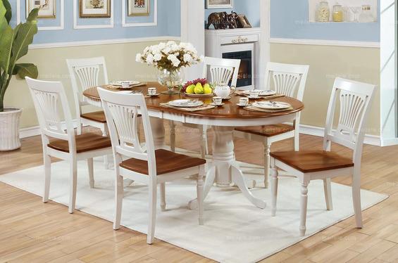 美式田园	实木餐厅套装（1桌+4椅）