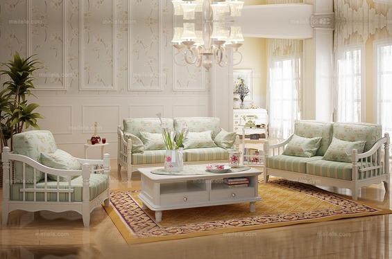 清新雅致 可拆装沙发套装（1+2+3）