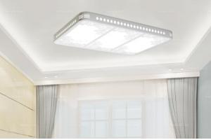 方形木艺灯罩吸顶灯