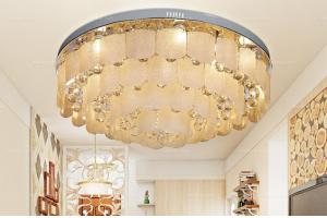 分段式吸顶灯 磨砂白玉玻璃 客厅餐厅